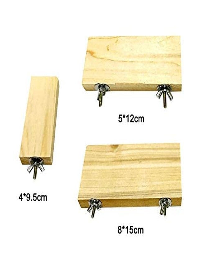 Western Era Wooden Platform, Perch Toy for Birds (Pack of 3) - Image 3